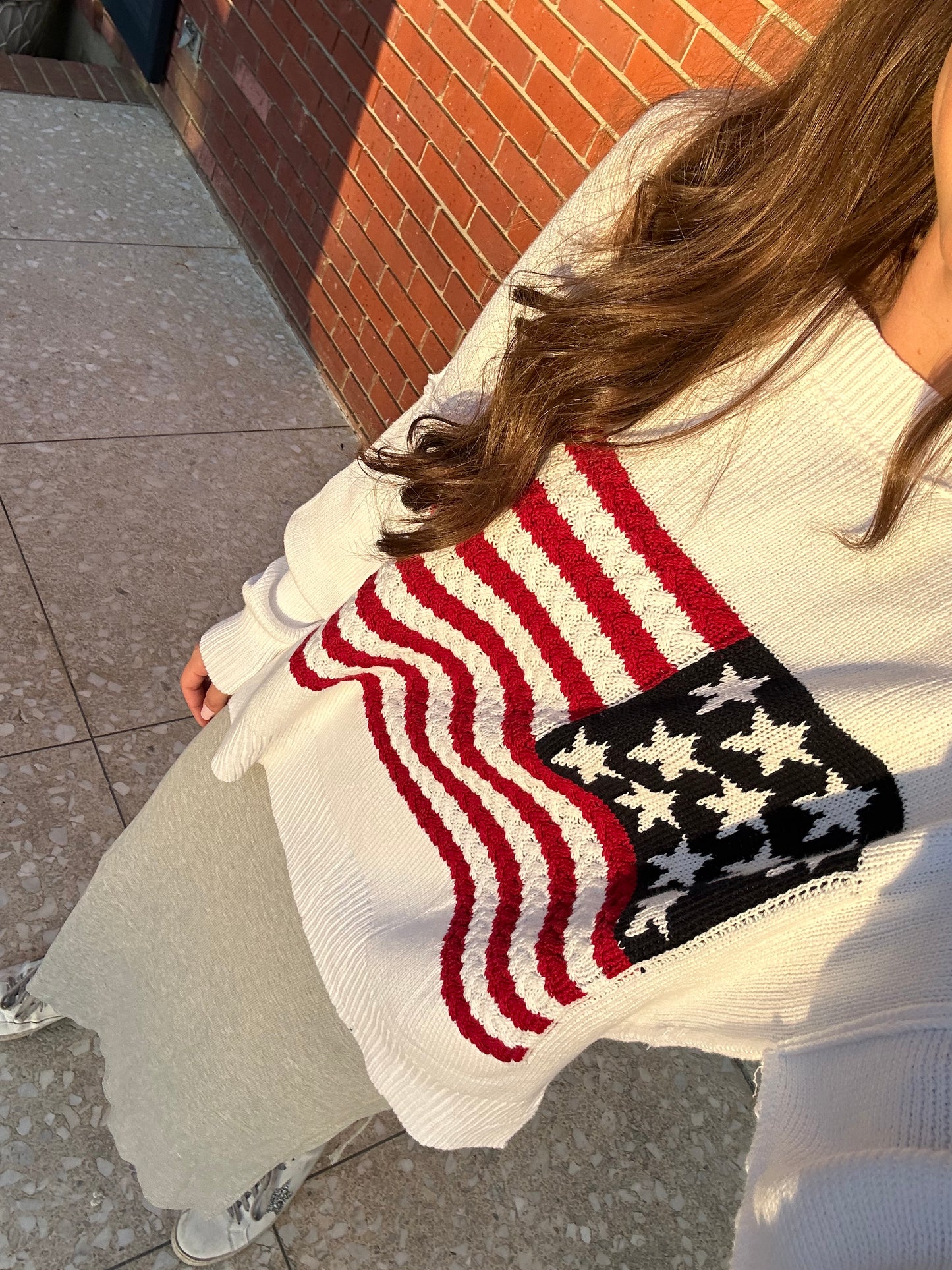 Coastal American Flag Sweater