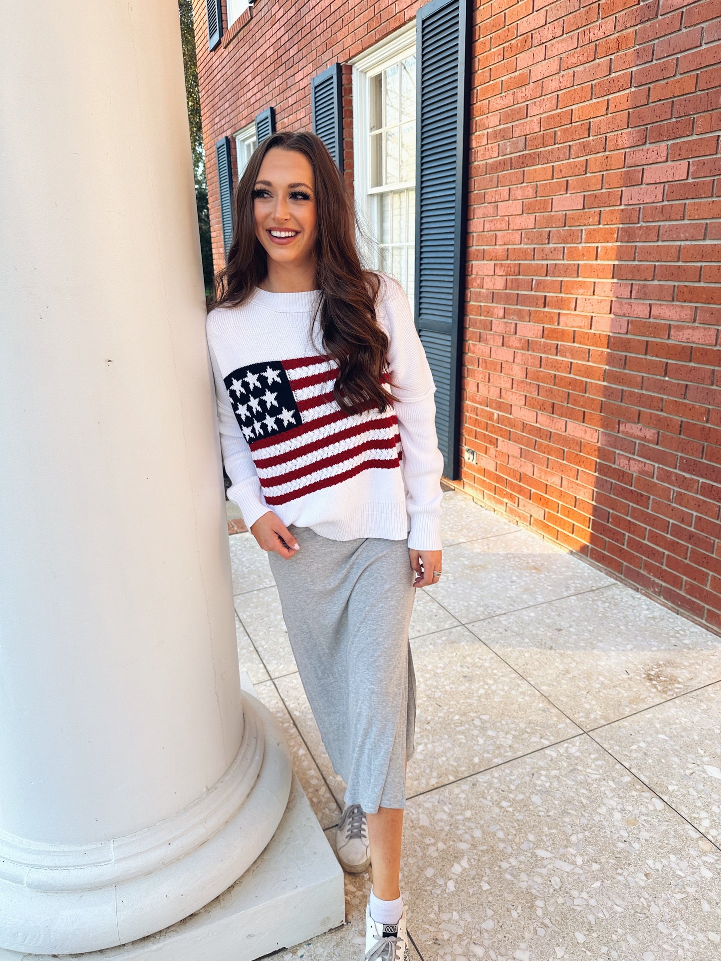 Coastal American Flag Sweater