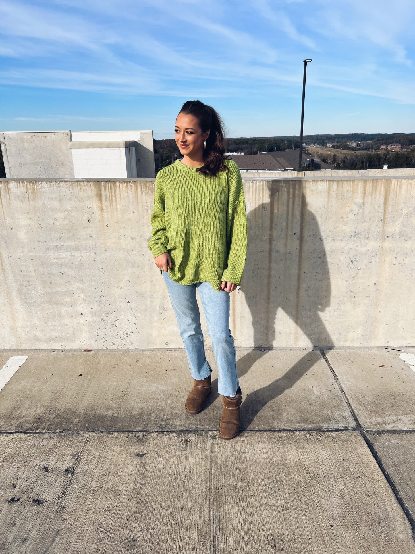 Jolly Knit Sweater - Light Green